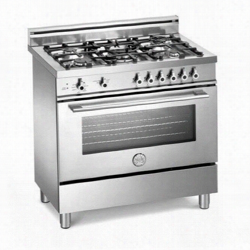 Bertazzoni Pro365gasx Prro 36"" Gas Range In Stainleess With 5 Assurance  Burners