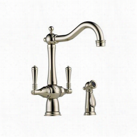 Brizo 62136lf-pn Tresa Two Handle Kitchen Faucet With Spr Ay In P Olished Nickel