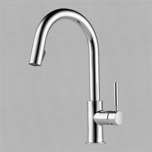 Briz O 63 020lf-pc Solna Single Handle Pul Down Kitchen Faucet In Chrome