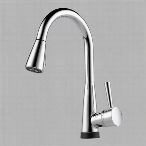 Brizo 64070lf-pc Venuto Sole Handle Kitchen Faucet With Pul Down Spray And Smarttouch Techno Logy In Chrome