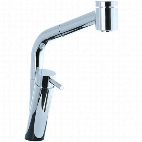 Cifial 22 1.145.625 Techno Single Haft Pullout Kitchen Faucet In Polished Chrome