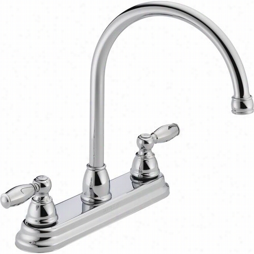 Delta P299565lf Apex Two Haft Kitchen Faucet