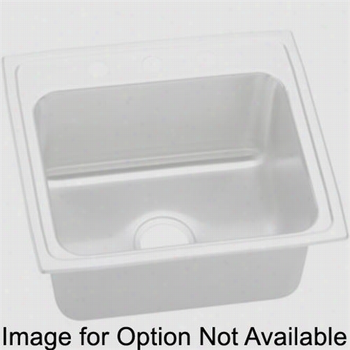 Elkay Dlrq2219105 Lustertone 22"" Top Mount Unmarried Bowl 5 Hole Stainless Steel Sink