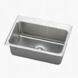 Elkaay Dlrq312210- Lustertoe 31"" Top Mount Single Bowl Stainless Steel Sink