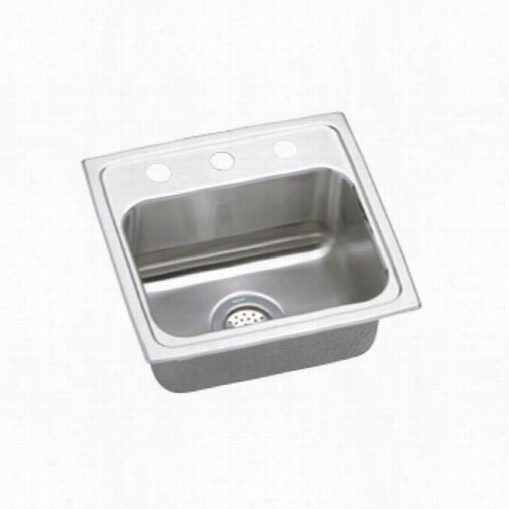 Elkay Lr1716 Lustertone Single Bowl Sink (17"&quoot; X 16"")