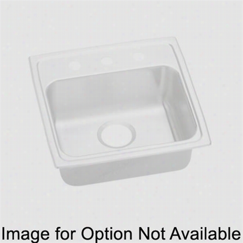 Elkay Lrad191850os4 Lustertone  5"" Top Mount Single Bowl 4 Hole Staknless Seel Sink