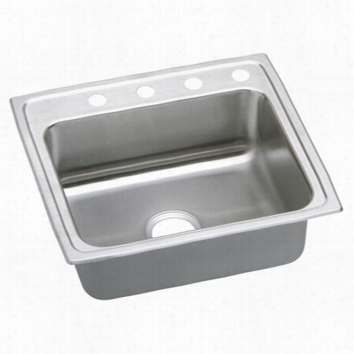 Elkay Lrad221965 Gourmet Lustertone Stainless St Eel 22"" X 19-1/2"&quuot; X 6-1/2"" Single Bowl Top Mount Sink