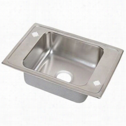 Elkay Psdkr2517 20 Gaauge Stainless Steel 25"" X 17"" X 7-1/8&qot;" Single Bowl Top Mount Sink