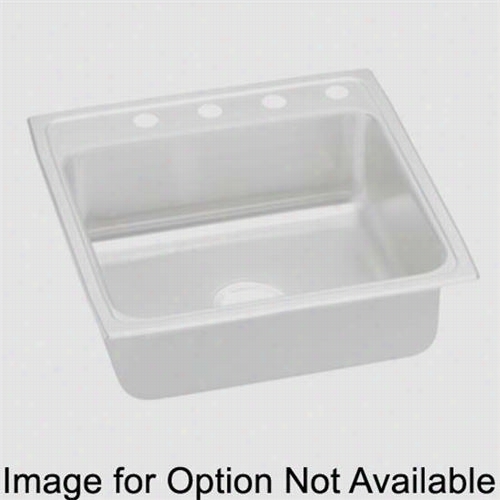 Elkay Psrq2222mr2 Pacemaker 22"&quo T; Top Mount Single Bowl 2 Hole Middle/right Stainless Steel Sink