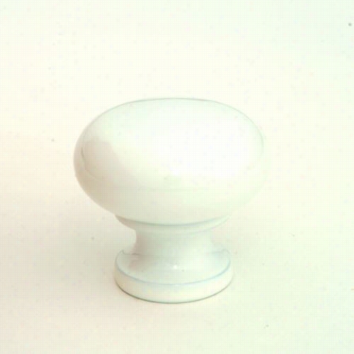 Giagni Kb-6al-02 1-1/4"" Roun Dknob In White