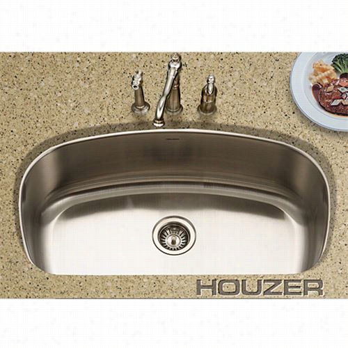 Houzer Mb-3300-1 Medallion Designer Undermmpunt Large Stainl Ess Steel (gourmet Sinfle Bowl) Sink