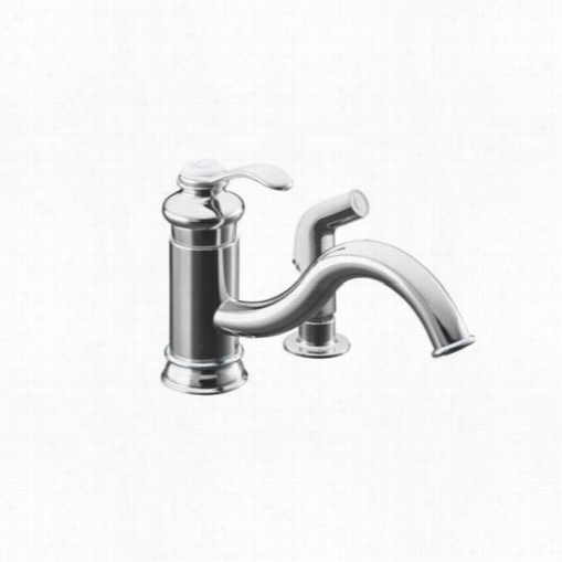 Kohler K-12176 Fairfax Single Co Ntrol Kitchen Sink Faucet With Sidespray