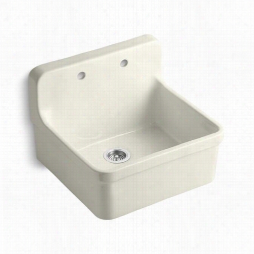 Kohler K-1 2701 Gilford Apron Front Wall Mount Kitchen Sink 24"" X 22""