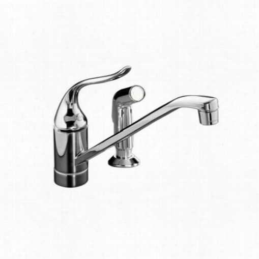 Kohler K-151766-p-cp Coralais Polished Chrome Single Control Kitchen Sink Faucet With  8.5"" Spout