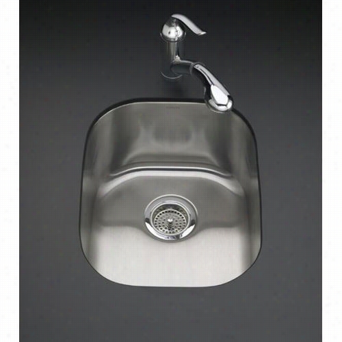 Kohler K-3164-na Undertone R Ounded Single Basin Undercounter Kitchen Sink, 9.5&quo T;&qu Ot;  Deep