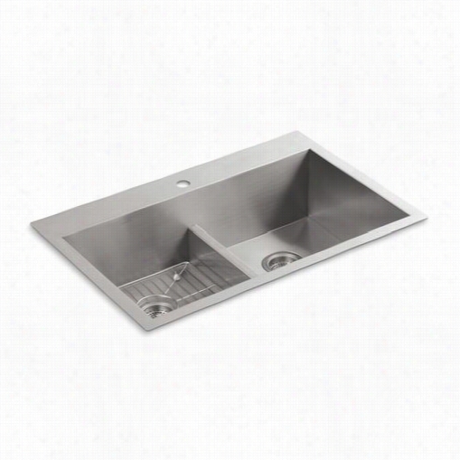 Kohler K-3838 Vault Smart Divide Undermount Double Equal Bovl Kitc Hen Sink