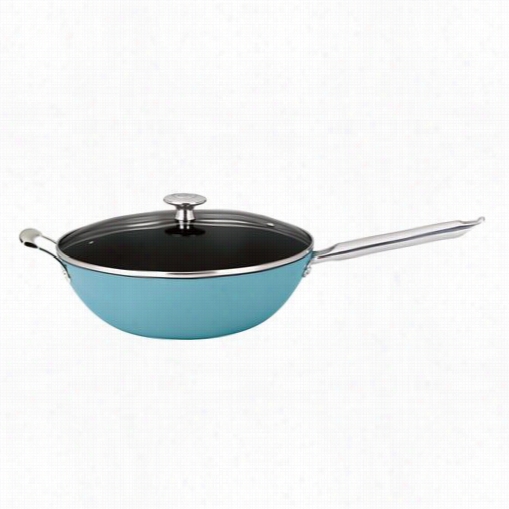 Mario Batali 827944 12"&uot; Light Turquoise Stir-fry