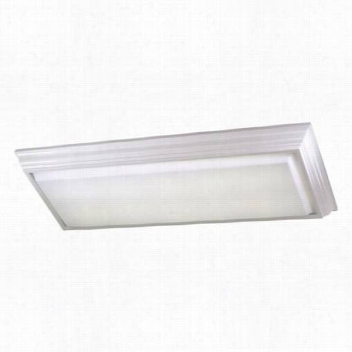 Minka Lavery 1002-44-pl En Ergys Tar 4""h 4 Light Kitchen Flourescent Flush Mount In White With Wbkte Acrylic Shade