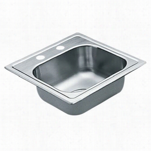 Moen G2245622 2200 Series 15""l X 15""w X 5""d Drop In Single Basin Kitchen Sink With 2"" Drain