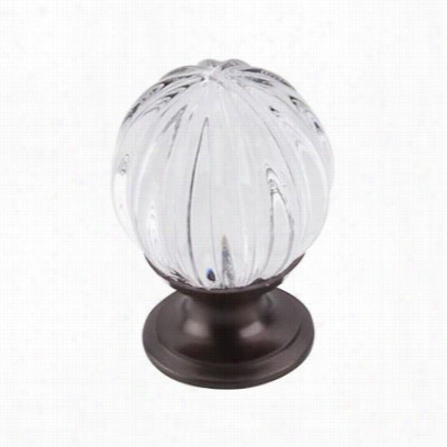 Top Knobs Tk127orb Additions 1-1/8""w Perspicacious Melon Crystal Knob With Oil Rubbed Bronze Base