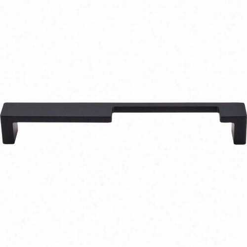 Top Knobs Tk260blk Moodern Metro 7"" Cc Notched Handle Pull B In Flat Black