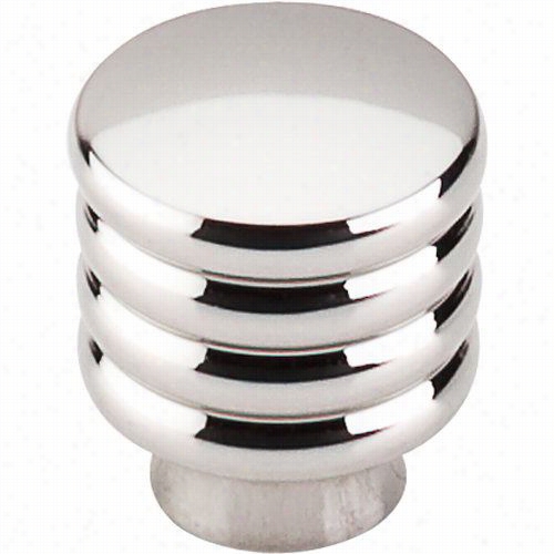 Top Knobs Tk265pn Modern Deco 1""w Knob In Polished Nickel