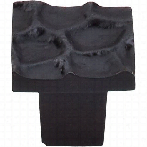 Top Knobs Tk300cb Cobblestone Small Square Knob In Coal Black