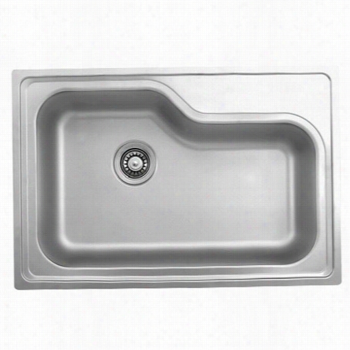 Ukionx Dxt840 33"" X 17"" Single Basin Stainless Steel Drop-in Kitchen Sink