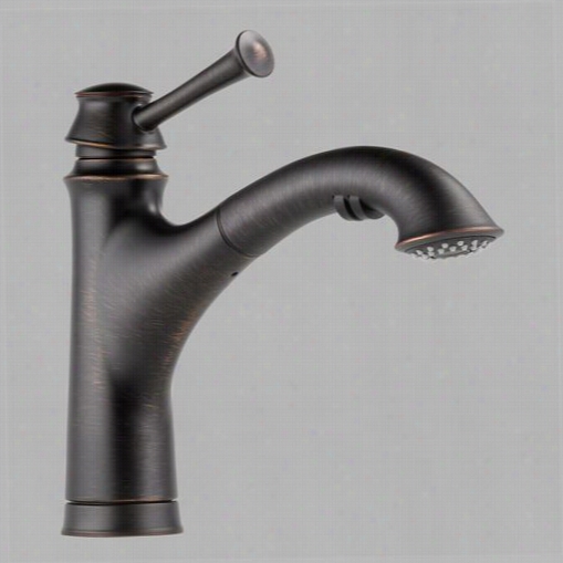 Brizo 63005lf-rb Baliza Single Handle Pull Out Kitchen Faucet In Venetiaan Bronze