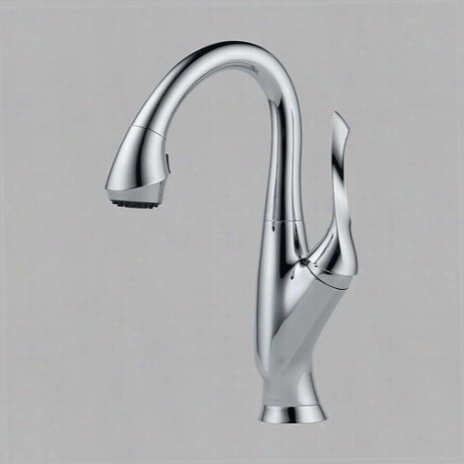 B R1zo  63952lf-pc Belosingle Handle Pull Down Barprep Faucet In Chrome