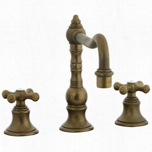 Cifial 267..250.v05 Highlands Double Cross Handle Widespread Kitchen Faucet Destitute Of Side Foam In Aged Br Ass