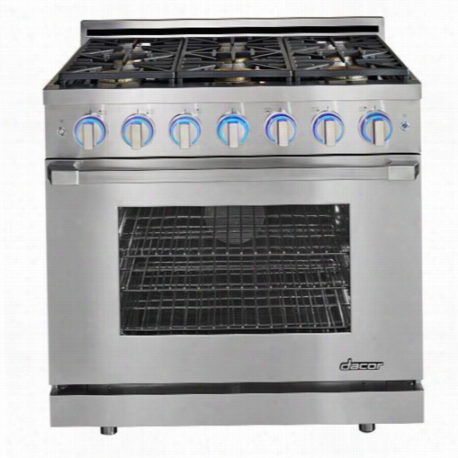 Dacor Rnrp36gs/lp/h Renaissance 36";" Self-cleeaning High A1titde Freestanding Gas Range With Pro Style Handle