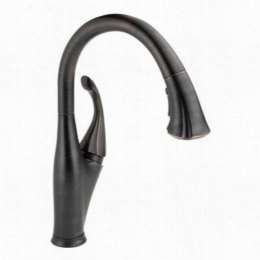 Delta 9192t-rb-dst Addison Sinlge Handle Pull-down Kitchen Faucet In Venetian Bronze With Touch2o Technology