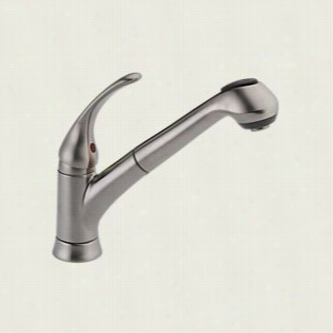 Delta B4310lf-ss Foundations Core Single Handle Pul1out Kitchen Faucet In Stainless