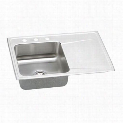 Elkay Ilr3322l Lustertone Single Bowl Sink To Left Of Work Area