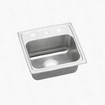 E Lkay Lradq171645l Ustertone 17"&" X 16"" Single Basin Sink In Stainless Steel With 4-1/2""; Bowl Depth