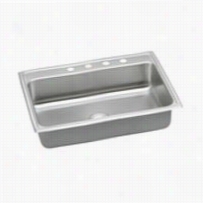 Elkay Lradq3122650 Lustertone 6-1/2"" Drop-in Singel Bowl Stainless Steel Sink