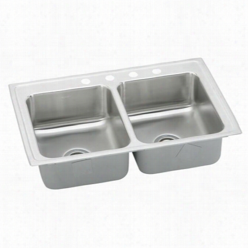 Elkay Lrq2922 Lustertone Double Bowl Sink Wth Quick Clip Mountiing System