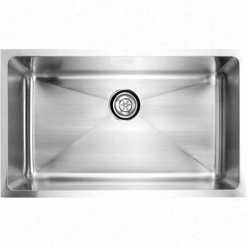 Fluid Usr33219 Arc Undermount Kitchen Isno Single Bowl Tight Radius Corner In Stainless Steel