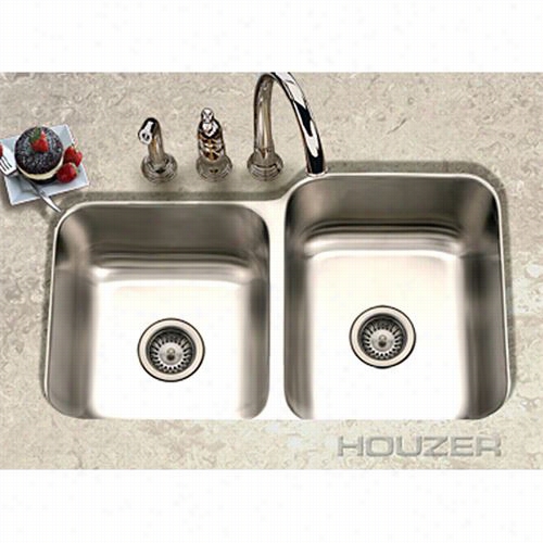 Houzer Ec-3208sl-1 Elite Und Ermount 60/40 Stainless Steel (double B Owl) Sink