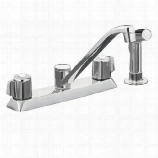 Kohle R K-15253 Coralajs 3 Holes Doubl Ehandle Kitchen Faucet With Sidespray