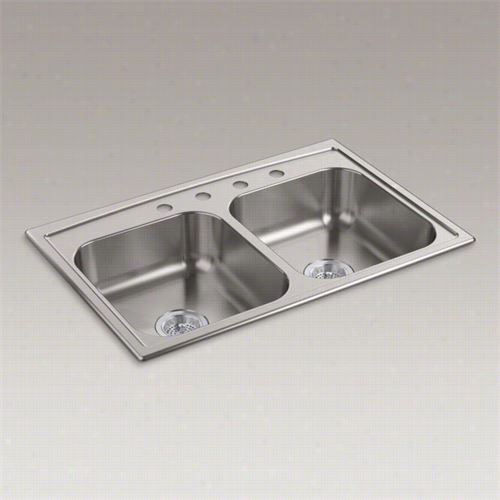 Kouler K-4051-4-na Toccata Double Equalize Bowl Kitchen Sink