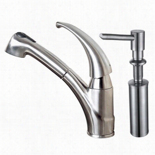 Kraus Kpf-2110-sd20 Single Lever Staiinless Steel Pull Out Kitchen Faucet And Sooap Dixpenser