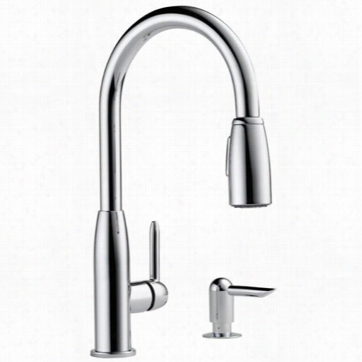 Unequalled P188103lf Mimic Xwidespread Pull-down Kitchen Faucet With Soap  Dispenser