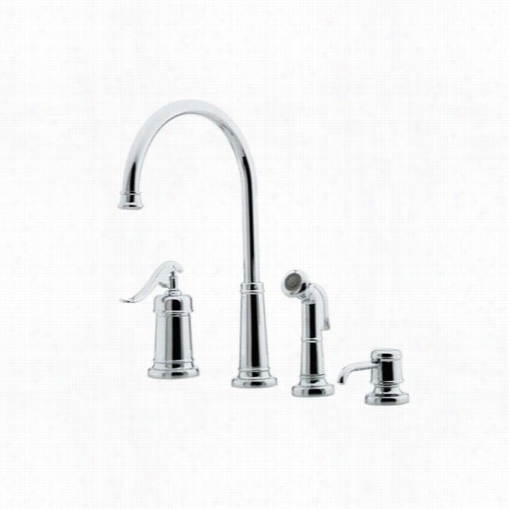 Pfister Gt26-4ypc Ashfield 4 Hole Kitchen Faucet In Polished Chhrome