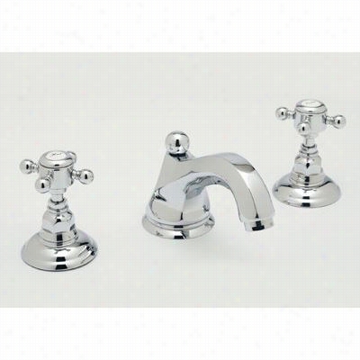 Rohl A1808xm-2 Hex Spout Widespread Lavatory With Cross Hanndles Pop U P