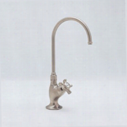 Rohl Akit1635xpn Country Mini Five Spoke Handle ""c"" Spout Kitchen Filter Faucet In Polished Nickel With Filter