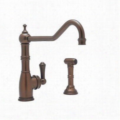 Rohl U.4747-2 Perrin And Rowe Laed Free Ocmpliant Single Lever Singel Hole Fsucet With Sidespray