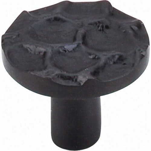 Top Knobs Tk296cb Cobblestone Meddium Round Knob In Coal Black