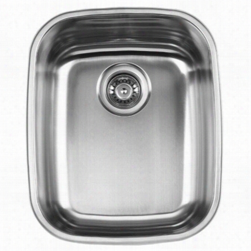 Ukinox D376.10 15"&quor; X 18"" X 10&quo;t" Single Basin Stainless Steel Undermount K Itchen Sink